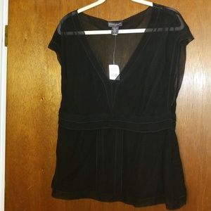 Banana Republic Size 14 Sheer Dressy Shirt